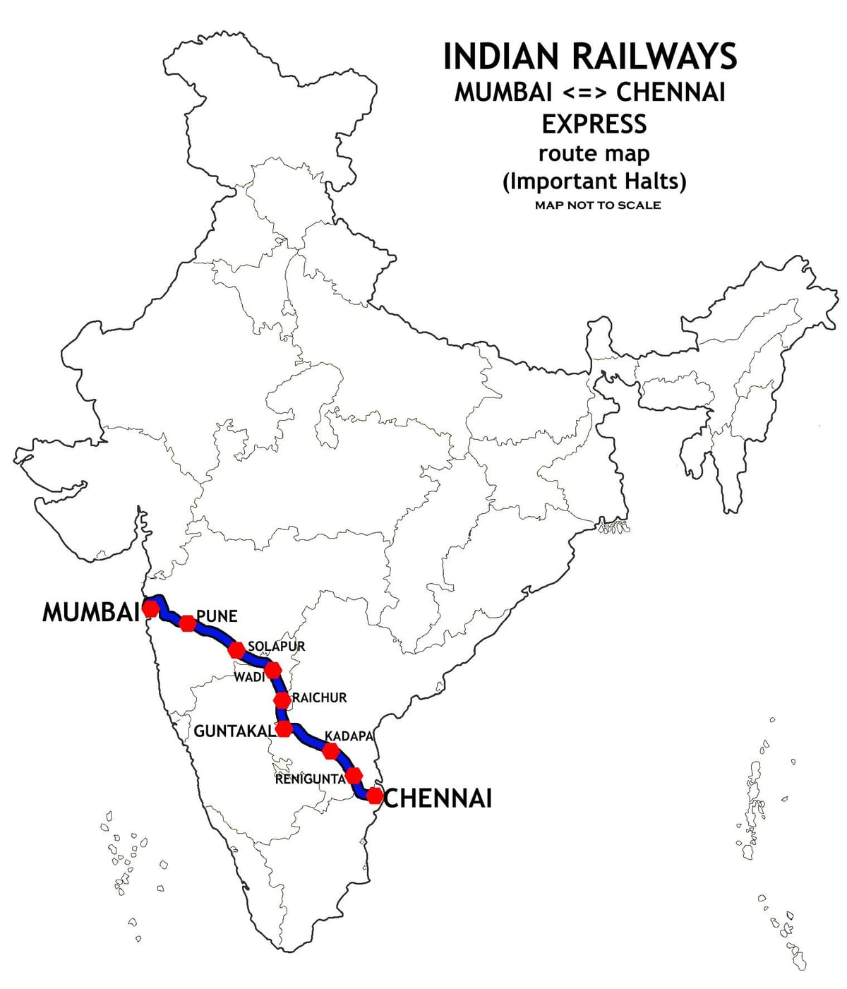 મુંબઇ ચેન્નાઇ ટ્રેન રૂટ મેપ