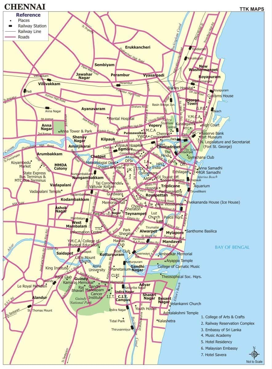 માર્ગ નકશો ચેન્નાઇ