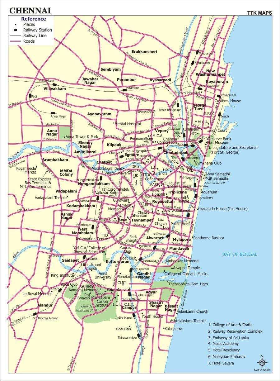 ચેન્નાઇ માં નકશો